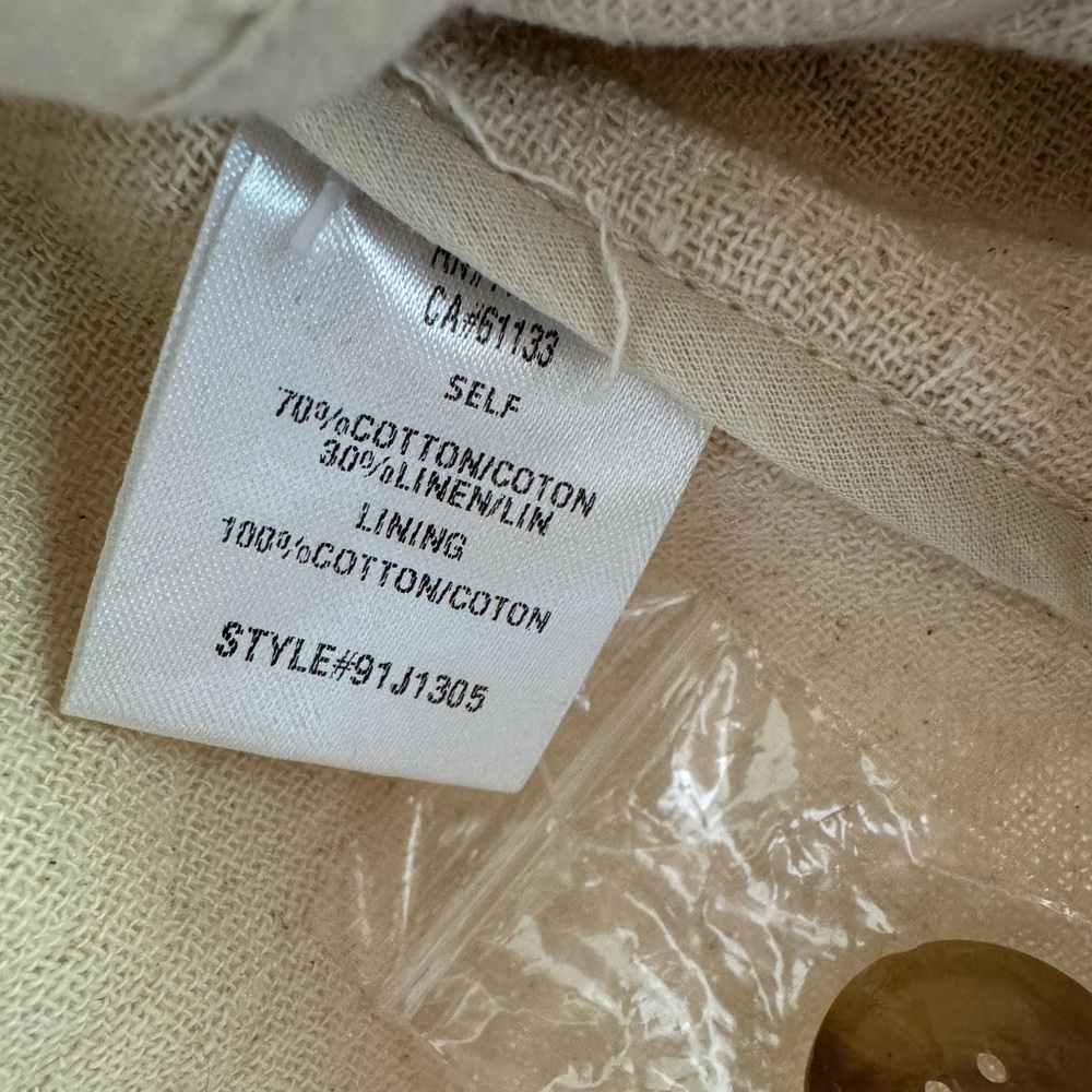 Greylin Collared Summer Jacket in Light Beige - Picture 6 of 6